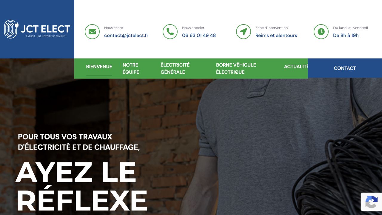 Capture du site de JCT Elect