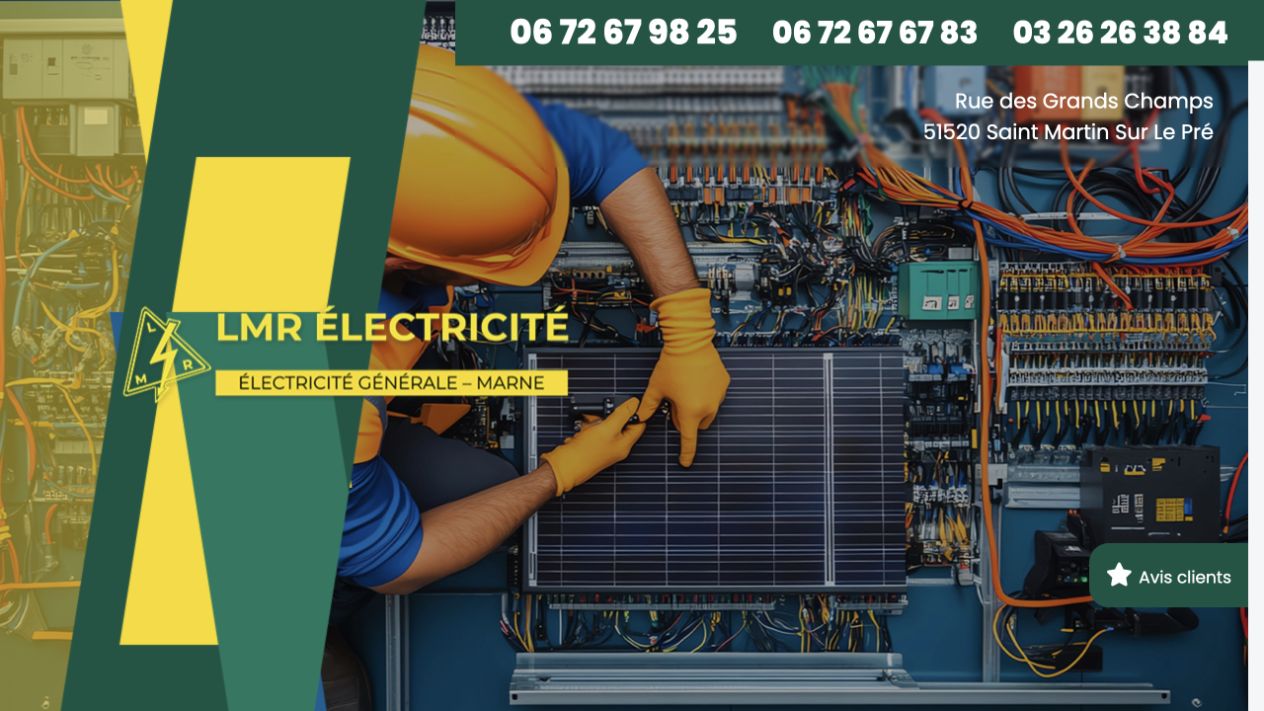 Capture du site de LMR Électricité