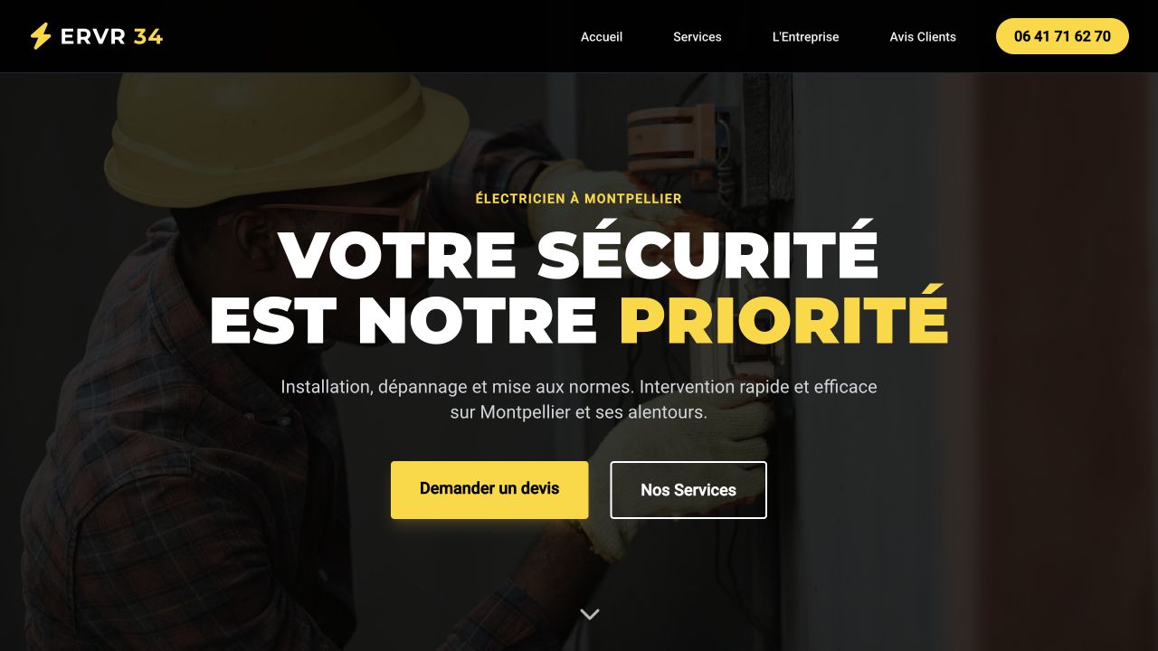 Capture du site de ERVR 34