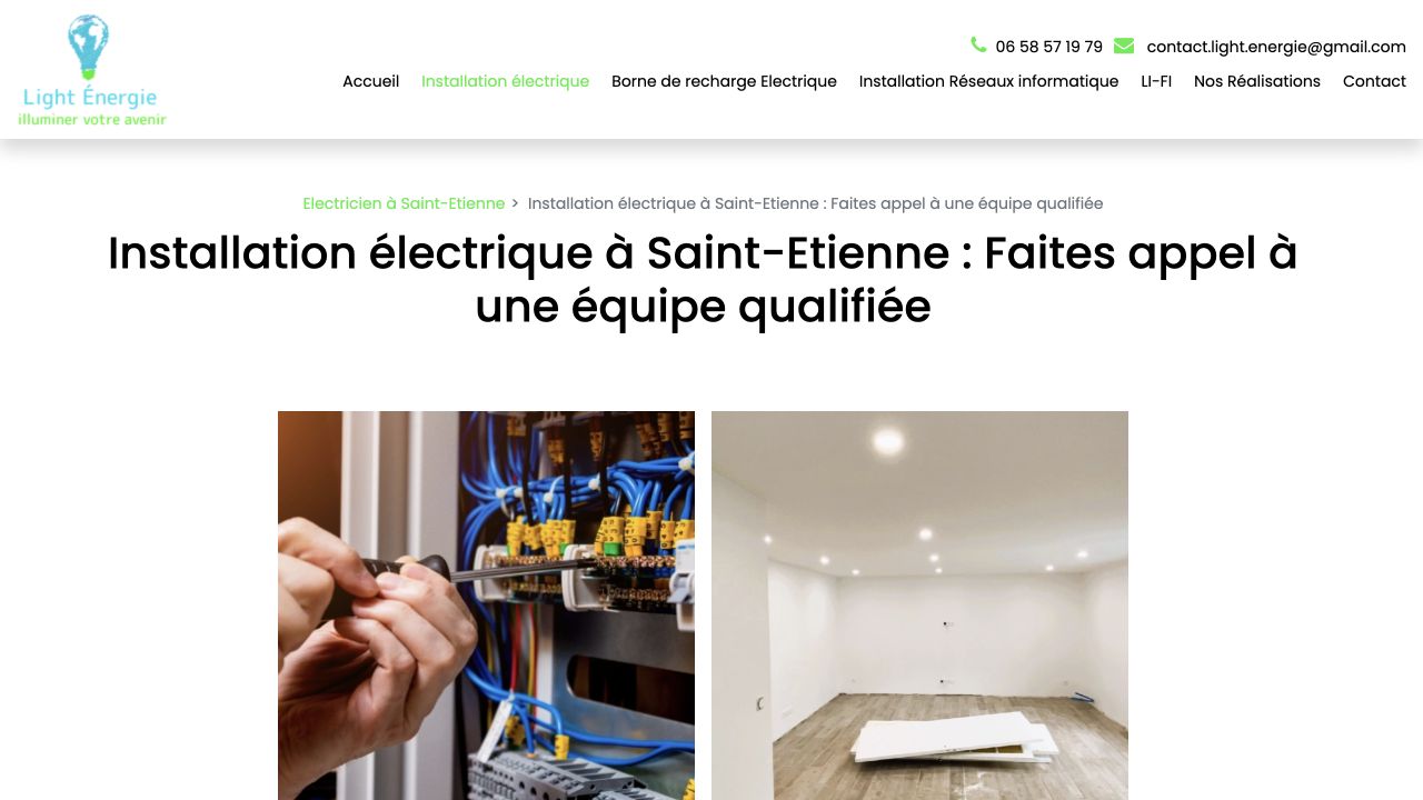 Capture du site de Light Énergie