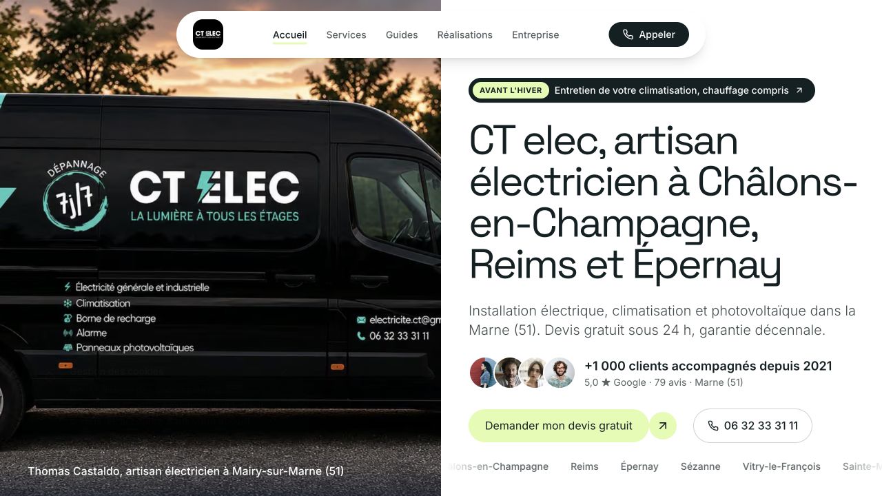Capture du site de CT elec