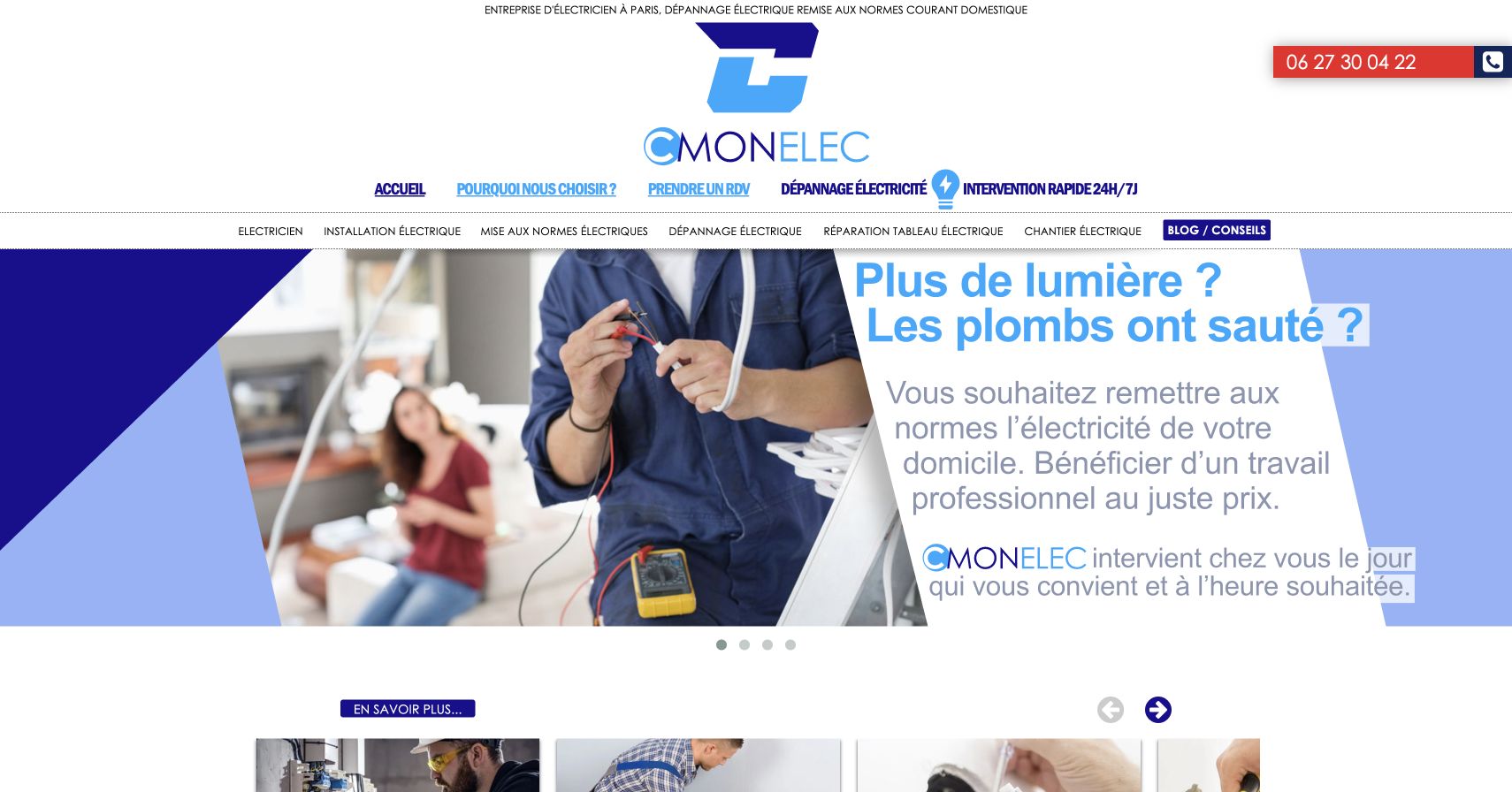 Capture du site de CMONELEC