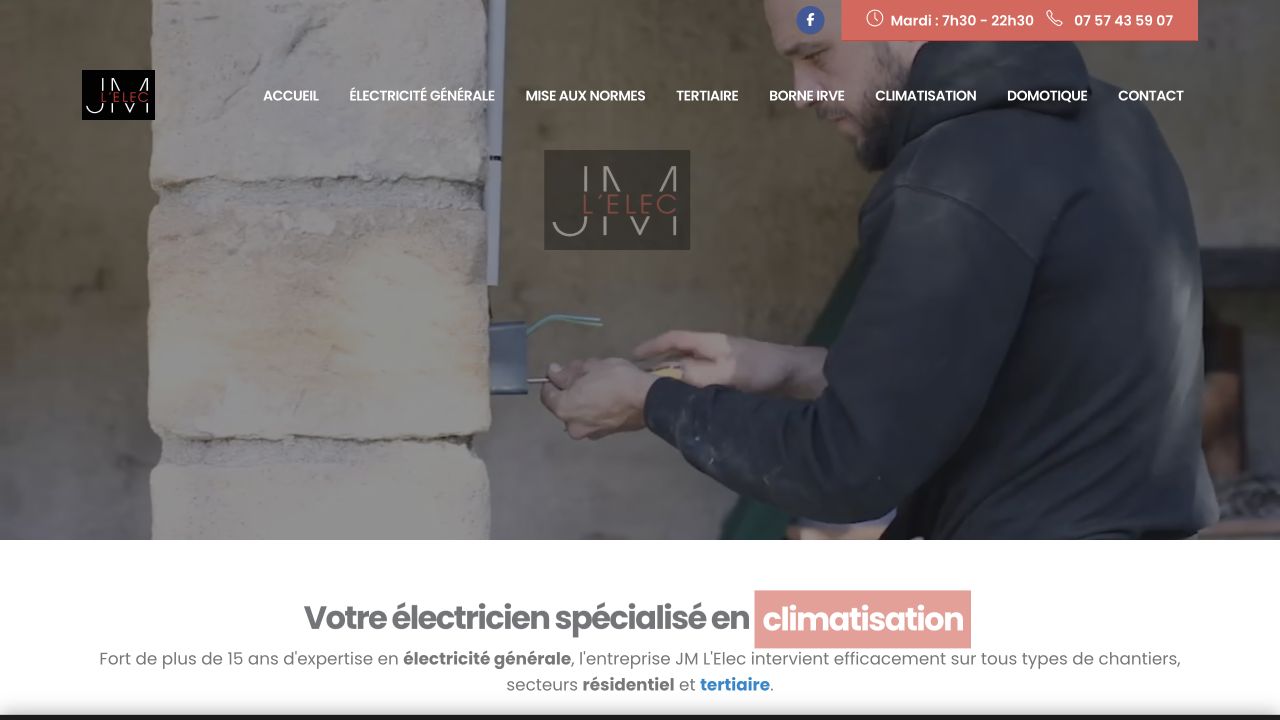 Capture du site de JM L’Elec