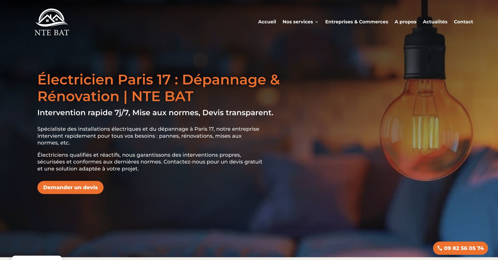 Capture du site de NTE BAT